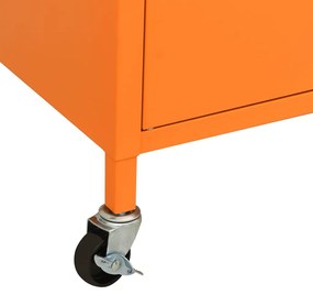 Armário de arrumação aço 60x35x56 cm laranja
