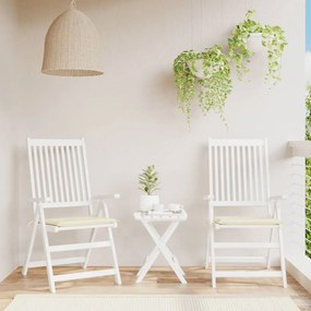 vidaXL Almofadões p/ cadeiras de jardim 2 pcs tecido oxford creme