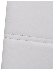 Cadeiras de jantar cantilever 2 pcs couro artificial branco