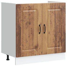 Armário de Cozinha vidaXL "Kalmar" com Duplos Fossos Madeira Velha Mad