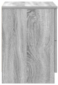 Mesas cabeceira 2pcs com 2gavetas 40x36x50 cm cinzento sonoma