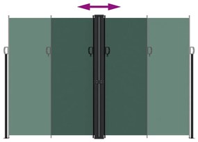 Toldo lateral retrátil 220x1000 cm verde-escuro