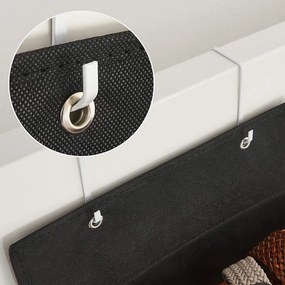 Armazenamento para guarda roupa suspenso que poupa espaço 33,5 x 12 x 100 cm, preto