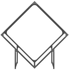 Suporte para lenha 100x25x100 cm aço laminado a frio preto