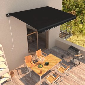 vidaXL Toldo retrátil automático 400x300 cm antracite