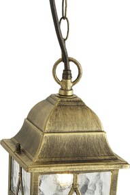 Candeeiro suspenso clássico ouro antigo IP23 - London