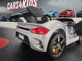 Carro Infantil Porsche RUF 24V, Pneus Borracha, Assento de couro Cinzento Metalico