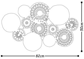 ****  
Acessório Decorativo de Parede Bys-4005 – Multicolor – 82 x 50