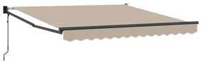Toldo Retrátil Automático Bege 300x250 cm