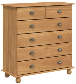Hutch “ASKIM” Castanho 91x40x199.5 cm Madeira Maciça Pinus