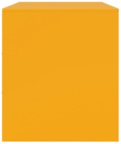 Móveis de TV 2 pcs 67x39x44 cm aço amarelo mostarda