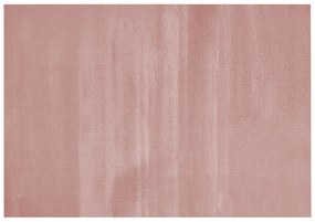 Tapete em pelo sintético de coelho rosa 160 x 230 cm MIRPUR Beliani