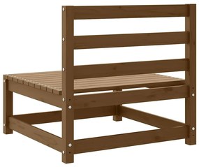 Sofás de centro para jardim 2 pcs pinho maciço castanho mel