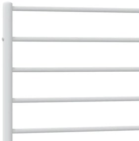 Estrutura de cama com cabeceira e pés 80x200 cm metal branco