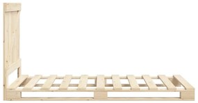 Estrutura de cama com cabeceira 90x200 cm pinho maciço