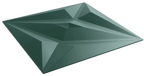 Painéis de parede 12 pcs 50x50 cm 3m² XPS estrela verde