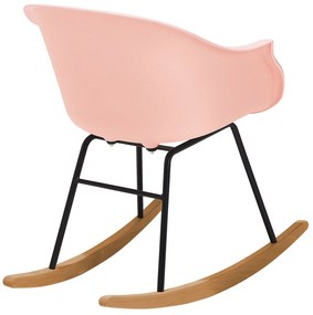 Cadeira de baloiço rosa HARMONY Beliani