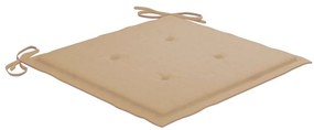 Cadeiras de jardim 8 pcs c/ almofadões madeira de teca maciça