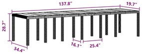 Conjunto de Jantar para Jardim 15 pcs Antracite Largo