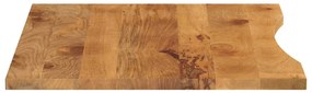 Tampo de mesa com curva 100x80x2,5 cm mangueira áspera maciça