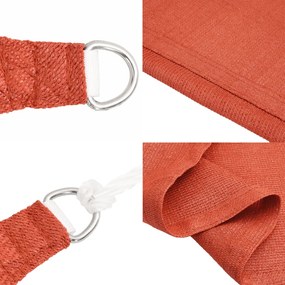 Para-sol estilo vela 160 g/m² 3x3x4,2 m PEAD terracota