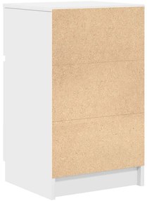 Mesas de cabeceira 2 pcs 39x35x65cm derivados de madeira branco