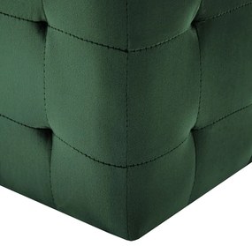 Mesas de cabeceira 2 pcs 30x30x30 cm veludo verde
