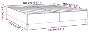 Estrutura de cama 180x200 cm veludo azul-escuro