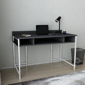 Secretária de Estudo Alma – Branco Antracite – 120x60x74.8 cm