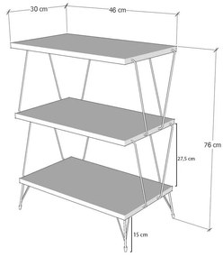 Mesa de Apoio Lazandos – Branco – 46x76x30 cm