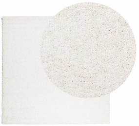 Tapete shaggy de pelo alto PAMPLONA 160x160 cm creme