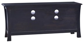 Móvel de TV 100x30x45 cm mogno maciço castanho café preto-claro
