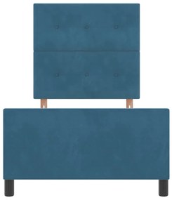 Cama vidaXL Azul-marinho 80x200 cm Veludo
