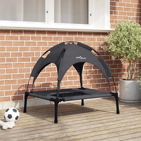 vidaXL Cama Elevada para Cão Preto Tecido de Poliéster, Estrutura de Metal