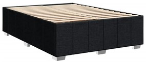 Cama com molas/colchão 140x200 cm tecido preto