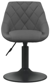 Cadeiras de jantar giratórias 6 pcs veludo cinzento-escuro