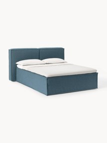 Cama de casal em bouclé Lennon