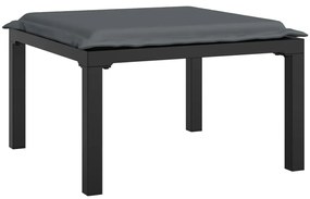9 pcs conjunto lounge de jardim vime PE preto e cinzento