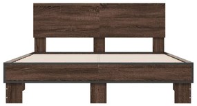 Estrutura de cama 140x200cm derivados madeira/metal