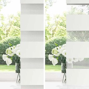 Estore de rolo 80 x 150 cm, linhas de zebra / Branco