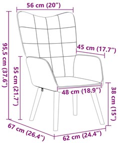 Poltrona Relaxante vidaXL Bege em Tecido Estilo Lã