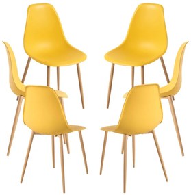 Pack 6 Cadeiras Mykle - Amarelo