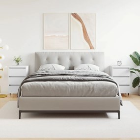 vidaXL Mesas de cabeceira 2 pcs derivados de madeira branco