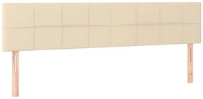Cama boxspring com colchão 120x190 cm tecido cor creme