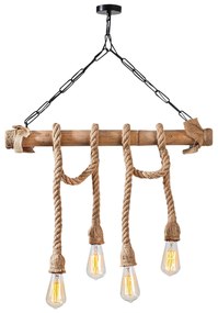 Chandelier Erebos – Preto – 65 x 8 cm