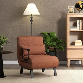 Sofá-cama conversível dobrável Cadeira de dormir individual Encosto ajustável Almofada destacável Almofada Estofamento para Casa escritorio Cafe