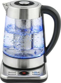Chaleira elétrica, 1,7 L, aquecimento rápido de 2200 W com termostato Strix, infusor de chá, função de manutenção do calor