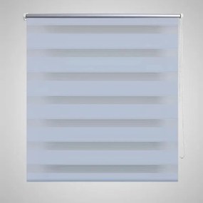 Estore de rolo 40 x 100 cm, linhas de zebra / Branco