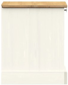 Mesa de cabeceira VIGO 42x35x42 cm pinho maciço branco