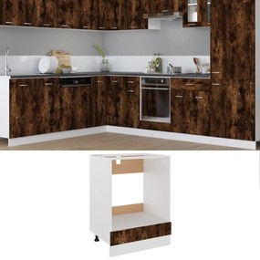 vidaXL Armário p/ forno Lyon deriv. madeira carvalho fumado